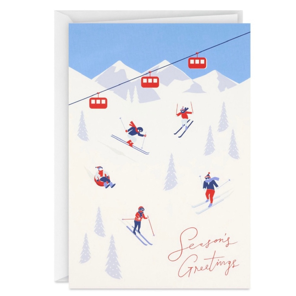 Hallmark Alpine Ski Slopes Boxed Christmas Cards, Pack of 16 (NWT) - Picture 3 of 13
